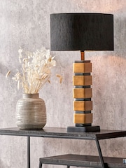Pacific Lifestyle Antique Brass Maximo Cube Design Table Lamp - Image 1 of 5