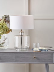 Pacific Lifestyle Clear Josie Glass and Metal Table Lamp - Image 1 of 5