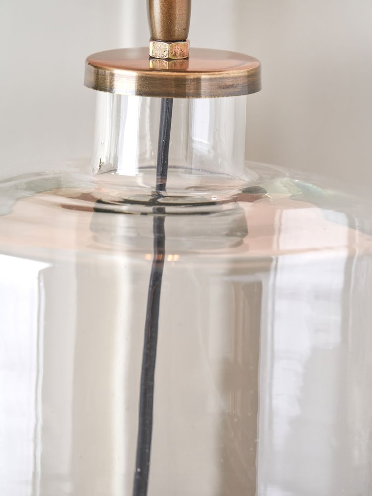 Pacific Lifestyle Clear Josie Glass and Metal Table Lamp - Image 2 of 5
