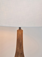 Pacific Lifestyle Brown Corella Mango Wood Curved Table Lamp - Image 5 of 5