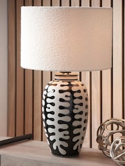 Pacific Lifestyle Black Elkorn Tall Coral Ceramic Table Lamp - Image 1 of 5
