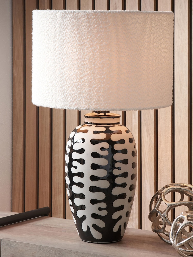 Pacific Lifestyle Black Elkorn Tall Coral Ceramic Table Lamp - Image 1 of 5