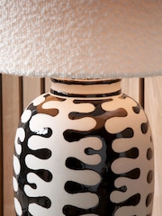 Pacific Lifestyle Black Elkorn Tall Coral Ceramic Table Lamp - Image 2 of 5