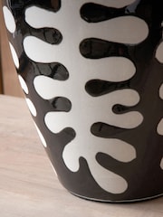 Pacific Lifestyle Black Elkorn Tall Coral Ceramic Table Lamp - Image 3 of 5