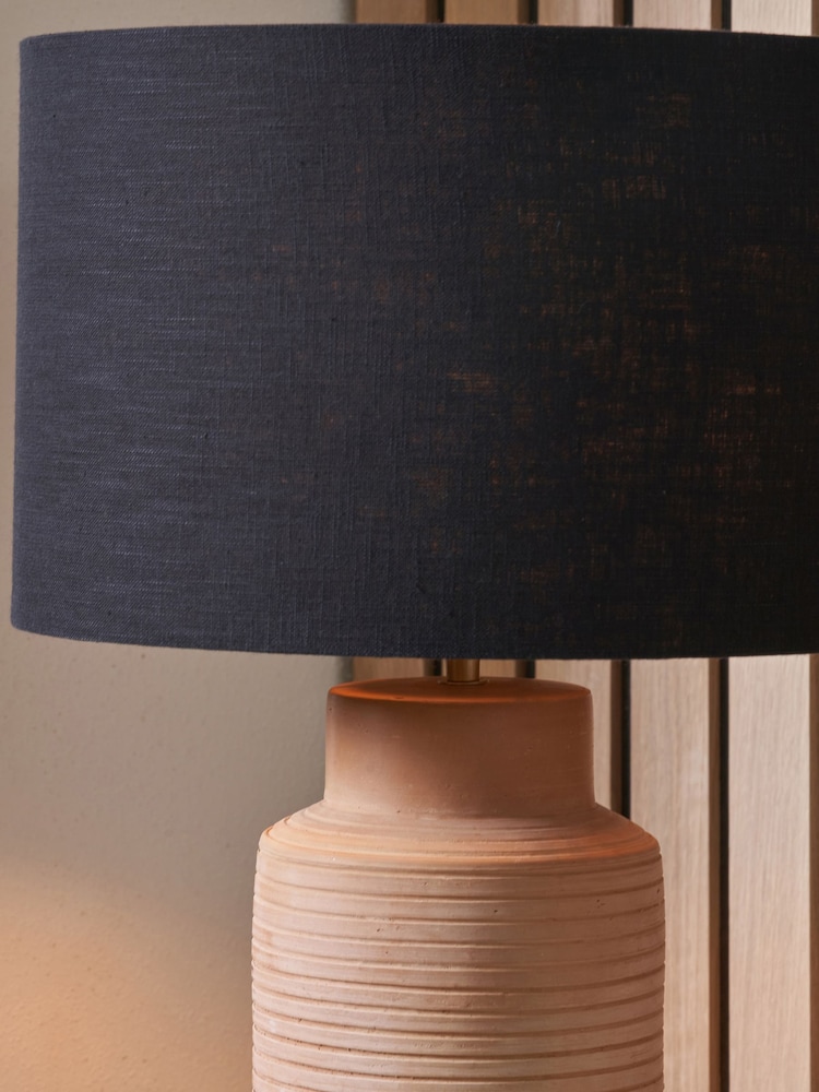 Pacific Lifestyle Terracotta Sierra Tall Ribbed Table Lamp - Image 2 of 5