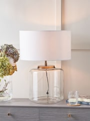 Pacific Lifestyle Clear Josie and Antique Metal Table Lamp - Image 1 of 5