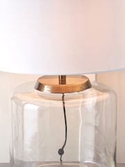 Pacific Lifestyle Clear Josie and Antique Metal Table Lamp - Image 2 of 5
