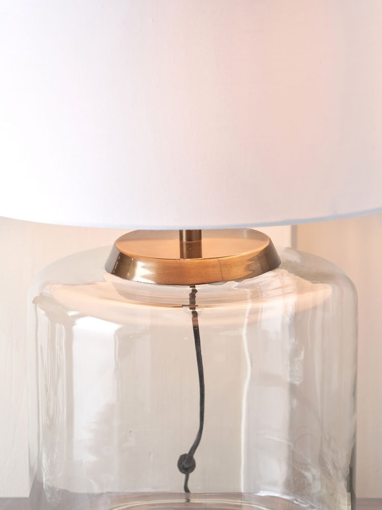 Pacific Lifestyle Clear Josie and Antique Metal Table Lamp - Image 2 of 5