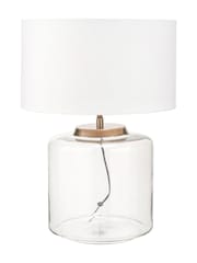 Pacific Lifestyle Clear Josie and Antique Metal Table Lamp - Image 4 of 5