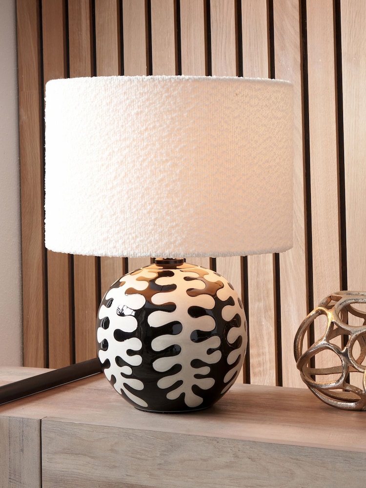 Pacific Lifestyle Black Elkorn Coral Ceramic Table Lamp - Image 1 of 5