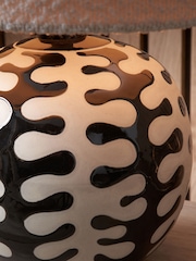 Pacific Lifestyle Black Elkorn Coral Ceramic Table Lamp - Image 4 of 5