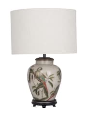Pacific Lifestyle Natural Parrot Glass Table Lamp - Image 4 of 5