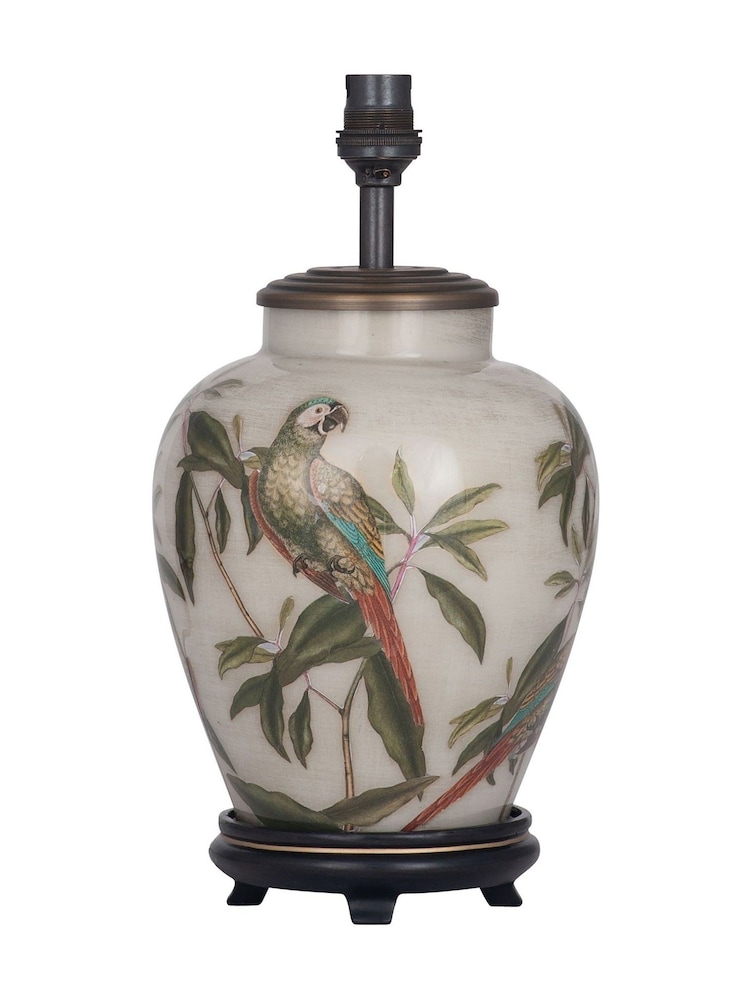 Pacific Lifestyle Natural Parrot Glass Table Lamp - Image 5 of 5