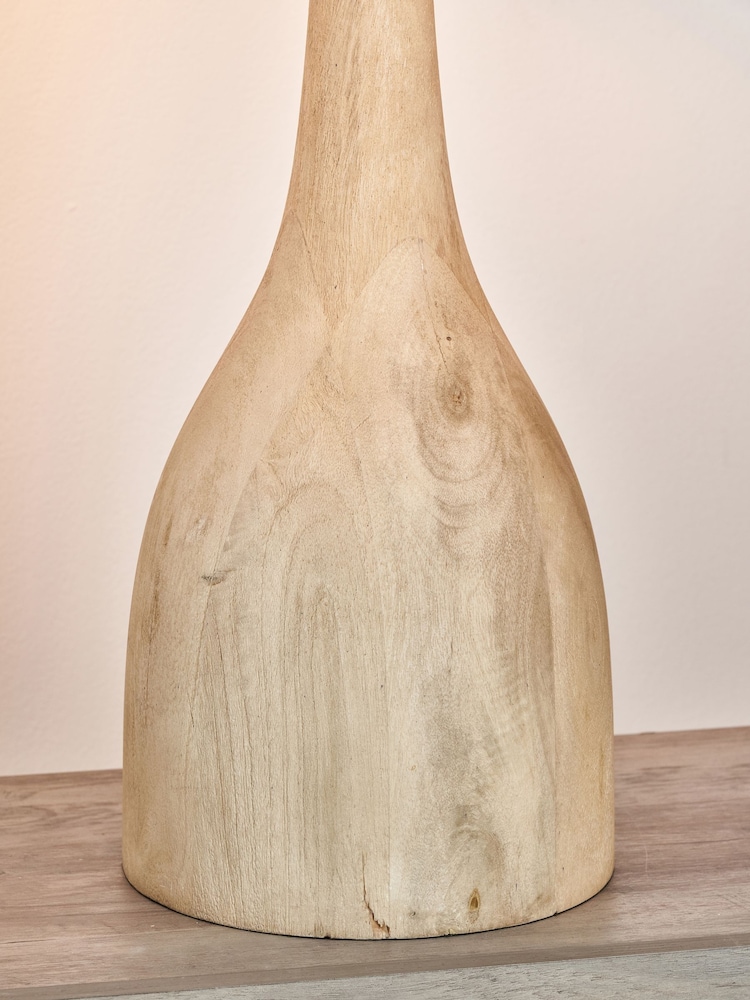 Pacific Lifestyle Natural Corella Mango Wood Curved Table Lamp - Image 2 of 5