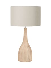 Pacific Lifestyle Natural Corella Mango Wood Curved Table Lamp - Image 4 of 5