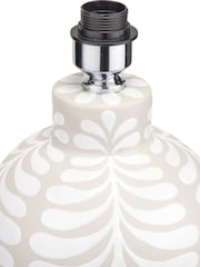 Pacific Lifestyle Grey and White Tania Pattern Ceramic Table Lamp - Image 3 of 5