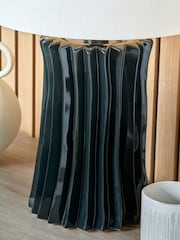 Pacific Lifestyle Black Devony Pleated Ceramic Table Lamp - Image 3 of 5