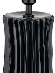 Pacific Lifestyle Black Devony Pleated Ceramic Table Lamp - Image 5 of 5