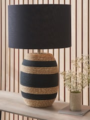 Pacific Lifestyle Black Kalutara Sea Grass Tall Table Lamp - Image 1 of 5