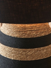 Pacific Lifestyle Black Kalutara Sea Grass Tall Table Lamp - Image 2 of 5
