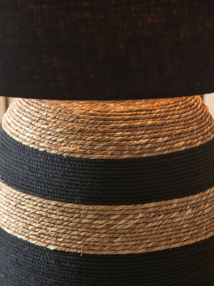 Pacific Lifestyle Black Kalutara Sea Grass Tall Table Lamp - Image 2 of 5