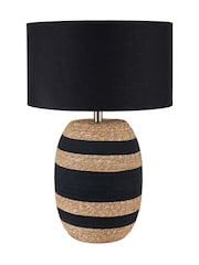 Pacific Lifestyle Black Kalutara Sea Grass Tall Table Lamp - Image 4 of 5