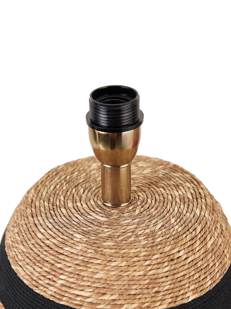 Pacific Lifestyle Black Kalutara Sea Grass Tall Table Lamp - Image 5 of 5