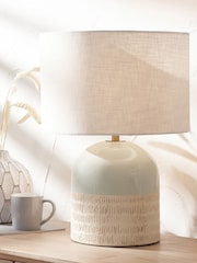 Pacific Lifestyle Duck Egg Lotta Stoneware Table Lamp - Image 1 of 5