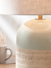 Pacific Lifestyle Duck Egg Lotta Stoneware Table Lamp - Image 2 of 5