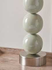 Pacific Lifestyle Sage Sofia Enamel 3 Ball Table Lamp - Image 3 of 5