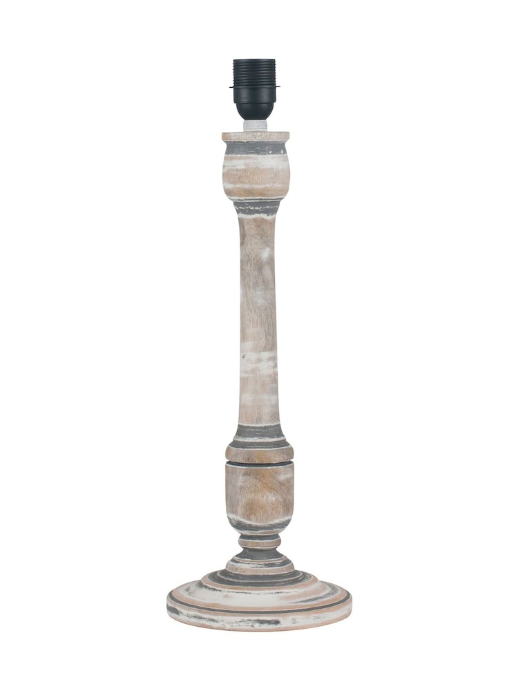 Pacific Lifestyle Grey Captiva Mango Wood Table Lamp - Image 5 of 5