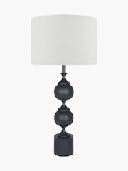 Pacific Lifestyle Black Asilah Aluminium Tall Footed Table Lamp - Image 2 of 4