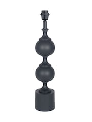 Pacific Lifestyle Black Asilah Aluminium Tall Footed Table Lamp - Image 3 of 4