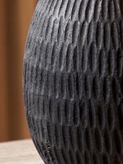 Pacific Lifestyle Black Ioan Engraved Wood Bottle Table Lamp - Image 3 of 5