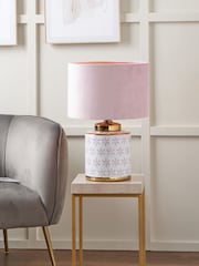 Pacific Lifestyle Lilac Thea Gold Leaf Ceramic Table Lamp - Image 1 of 5