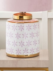 Pacific Lifestyle Lilac Thea Gold Leaf Ceramic Table Lamp - Image 4 of 5