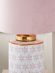 Pacific Lifestyle Lilac Thea Gold Leaf Ceramic Table Lamp - Image 5 of 5
