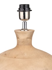 Pacific Lifestyle Natural Kiah Mango Wood Round Table Lamp - Image 5 of 5