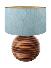 Pacific Lifestyle Brown Pembury Wood Table Lamp - Image 4 of 5