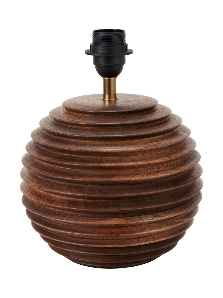 Pacific Lifestyle Brown Pembury Wood Table Lamp - Image 5 of 5