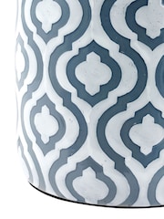 Pacific Lifestyle Grey Celia Pattern Ceramic Table Lamp - Image 3 of 5