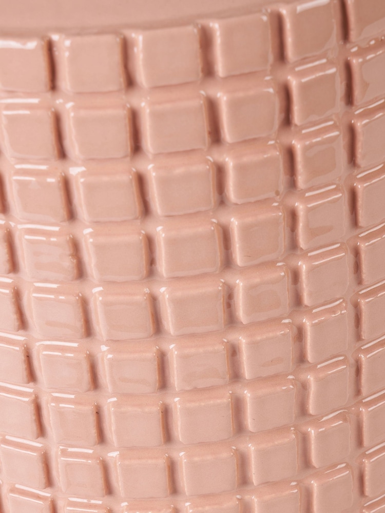 Pacific Lifestyle Apricot Malone Squares Design Stoneware Table Lamp - Image 2 of 5