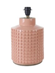 Pacific Lifestyle Apricot Malone Squares Design Stoneware Table Lamp - Image 4 of 5