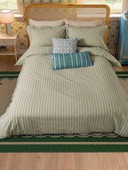 Joules Blue Ticking Stripe Duvet Cover and Pillowcase Set - Image 5 of 5