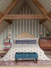 Joules Cream Dressage Horses Duvet Cover and 100% Cotton Pillowcase Set - Image 1 of 4