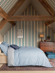 Joules Blue Fruity Ditsy Duvet Cover and 100% Cotton Pillowcase Set - Image 1 of 5