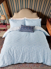 Joules Blue Fruity Ditsy Duvet Cover and 100% Cotton Pillowcase Set - Image 4 of 5