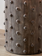 Pacific Lifestyle Grey Kali Textured Dot Stoneware Table Lamp - Image 5 of 5