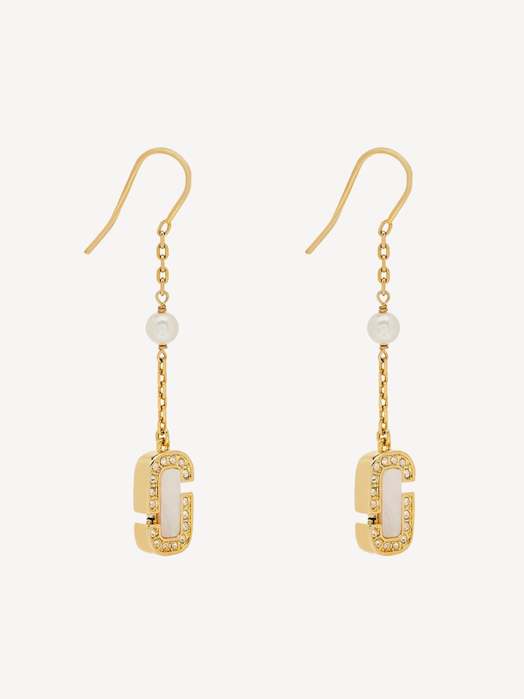 Marc Jacobs Gold Tone Luxe Mop Drop Earrings - Image 1 of 3