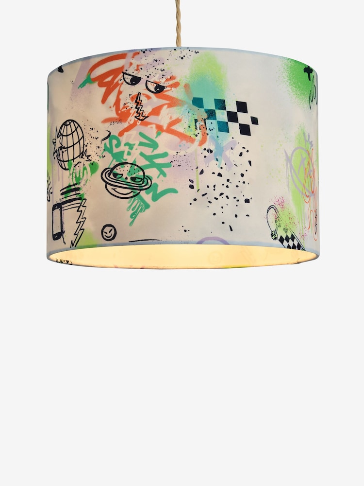 Multi Easy Fit Graffiti Pendant Lamp Shade - Image 5 of 5 Multi Easy Fit Graffiti Pendant Lamp Shade - Image 5 of 5